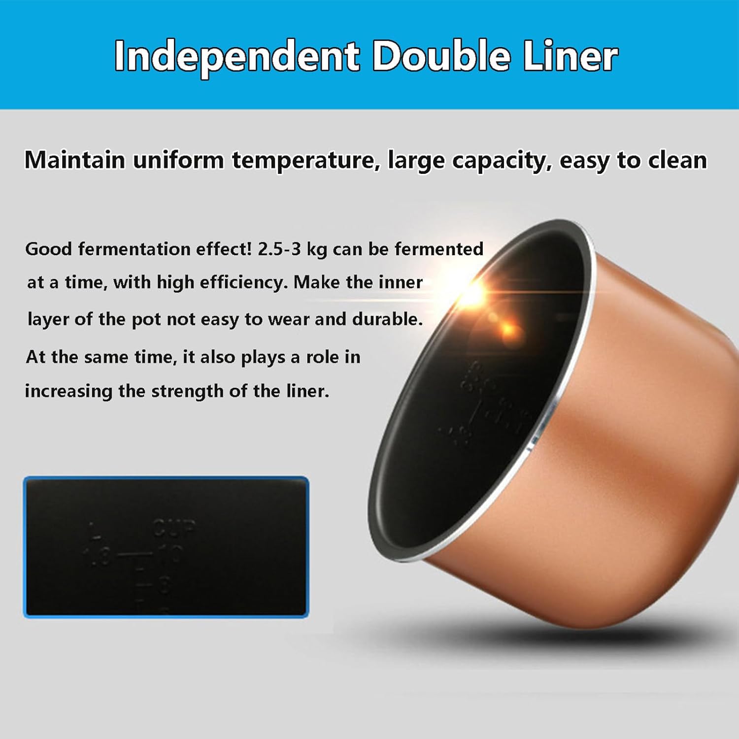 Automatic Ferment Box Garlic Machine | Rice Wine Maker Yogurt Pot Fermentation Pot Stainless Steel Double-Layer | 7-14 Days Cycle | Black Garlic Fermenters 90W 360° Fermentation,5L