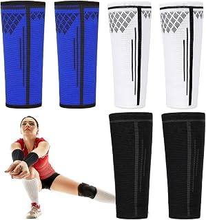 Hanaive 3 Pairs Volleyball Arm Sleeves Forearm Compression Sleeve for Shooting Sun Protection Basketball Football Women Men