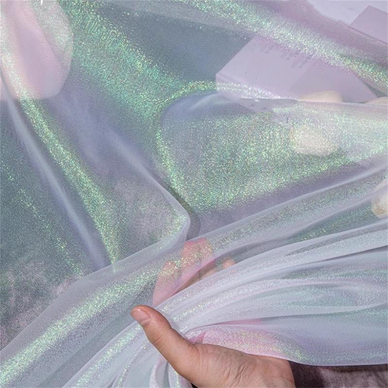 Organza Fabric, Organza Fabric 99% Polyester Multicolor 150cm x 100cm for Dresses Wedding Decor(108)