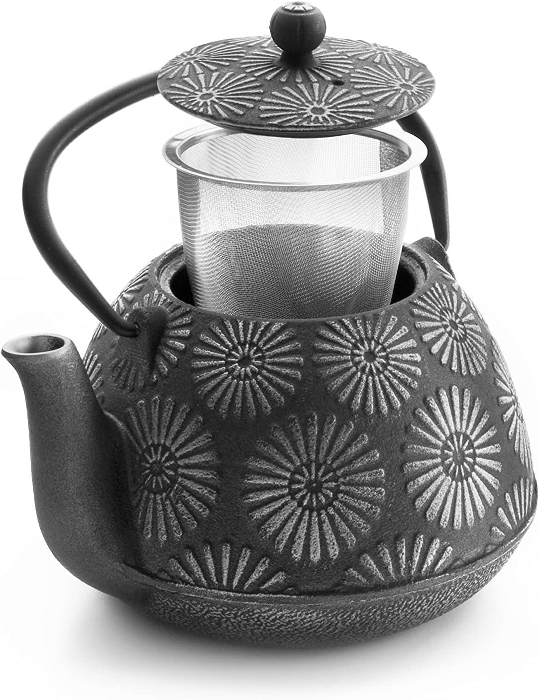 IBILI - Tetera hierro fundido Bali, 1.2 litros, Interior esmaltado, Apto para inducción