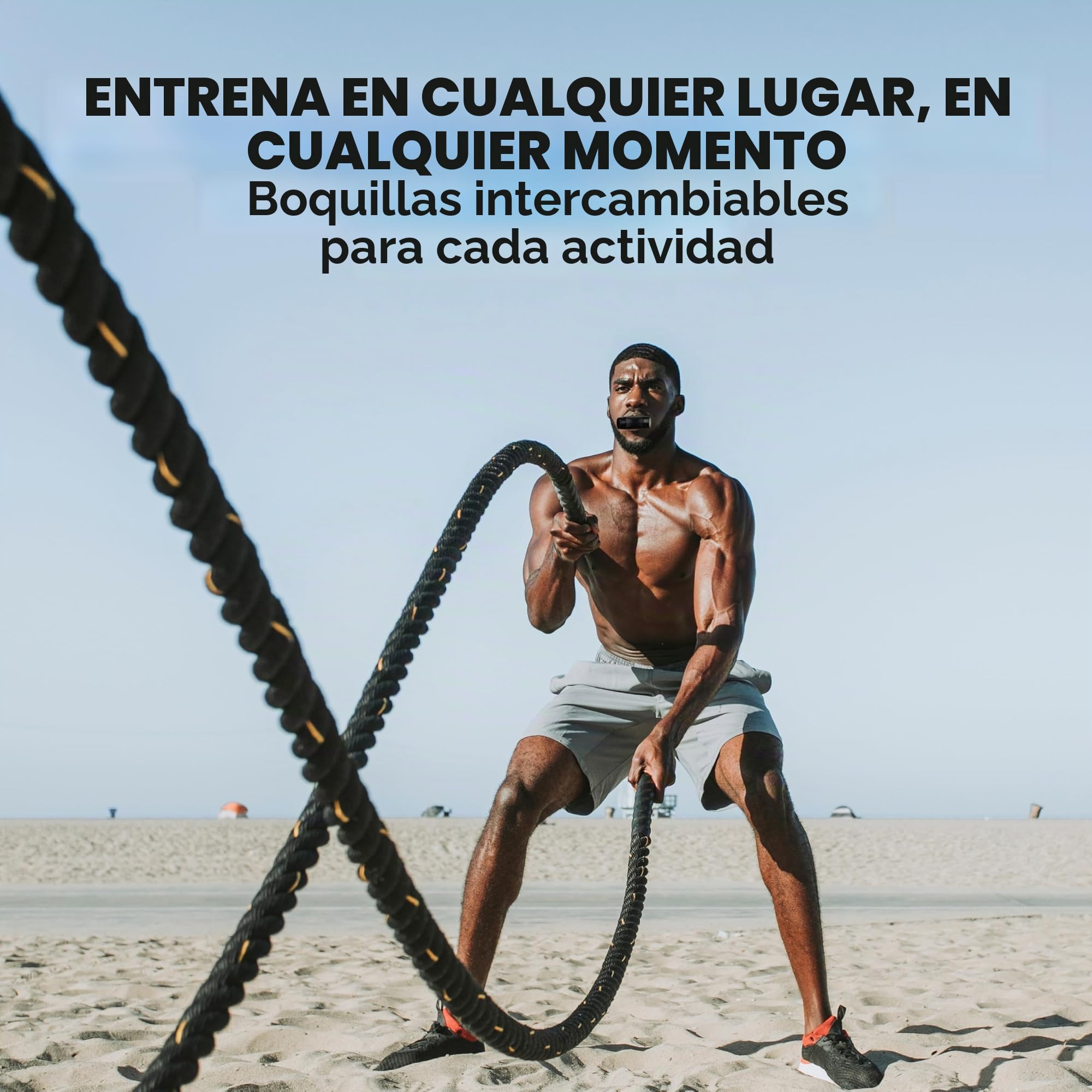 Entrenador respiratorio ajustable, dispositivo de ejercicio de respiración de mano con boquillas dobles, ajustes de resistencia independientes para mejorar las técnicas de respiración (negro