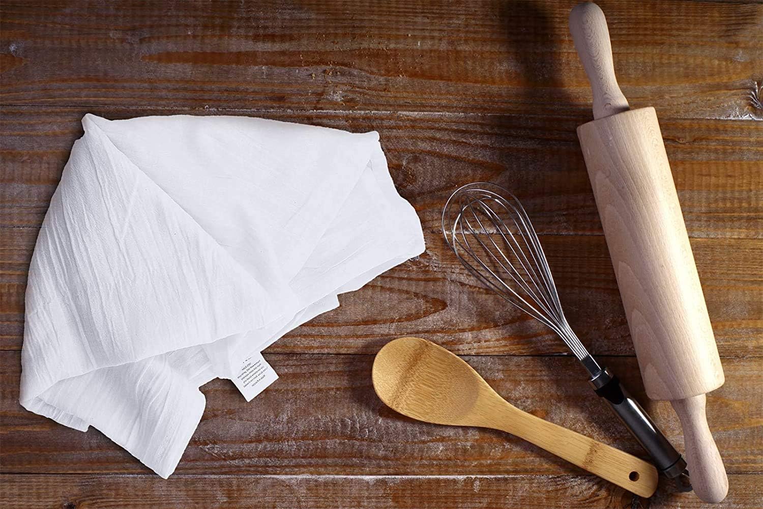 Simpli-Magic 79146 Flour Sack Kitchen Towels, Pack of 12, White