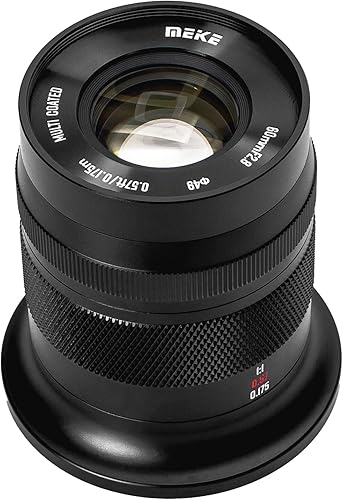 Miniatura 2 de Meike Marco APS-C de gran apertura de 2.362 in f2.8 Lente fija de enfoque manual compatible con cámaras sin espejo Sony E-Mount NEX 3 3N NEX 5R NEX