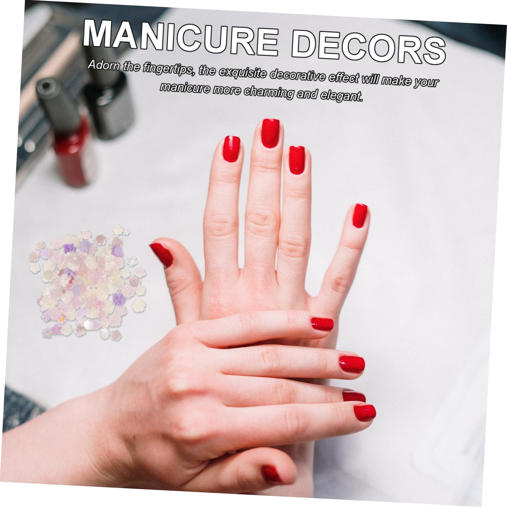 PACKOVE 3 Pezzi Decorazioni Resina per Unghie per Nail Art e Custodie Telefoniche e Creazioni