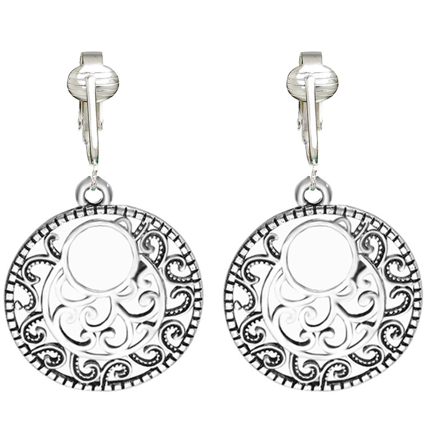 Aloha Earrings Clay Roses & Plumeria, Dangling Multi-leaves, Victorian Filigree Wood, Rhinestone & Glass Butterflies, Fabric Flower Hoops, Clip-on