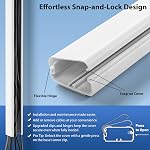 ZhiYo TV Couverture de cordon pour mur, 31.5 Dispositif de câble d'inch, Hider pour mur TV, Revêtement mural peint pour cacher les fils, kit de téléphérique, 2 x L15.8in W1.5in H0,75in