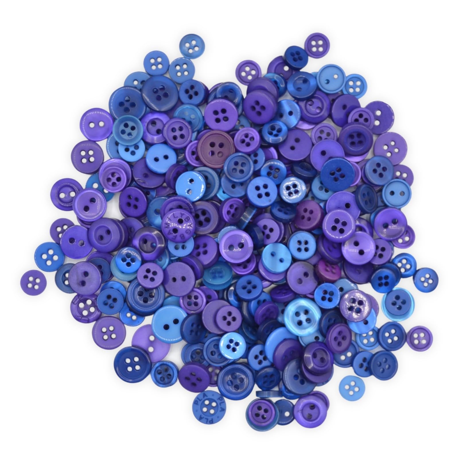 celloexpress Purple & Blue Tiny Buttons - Mixed Colours Small Sizes Mini Crafts Sewing Card Embellishments (Pack of 500g) — image 1