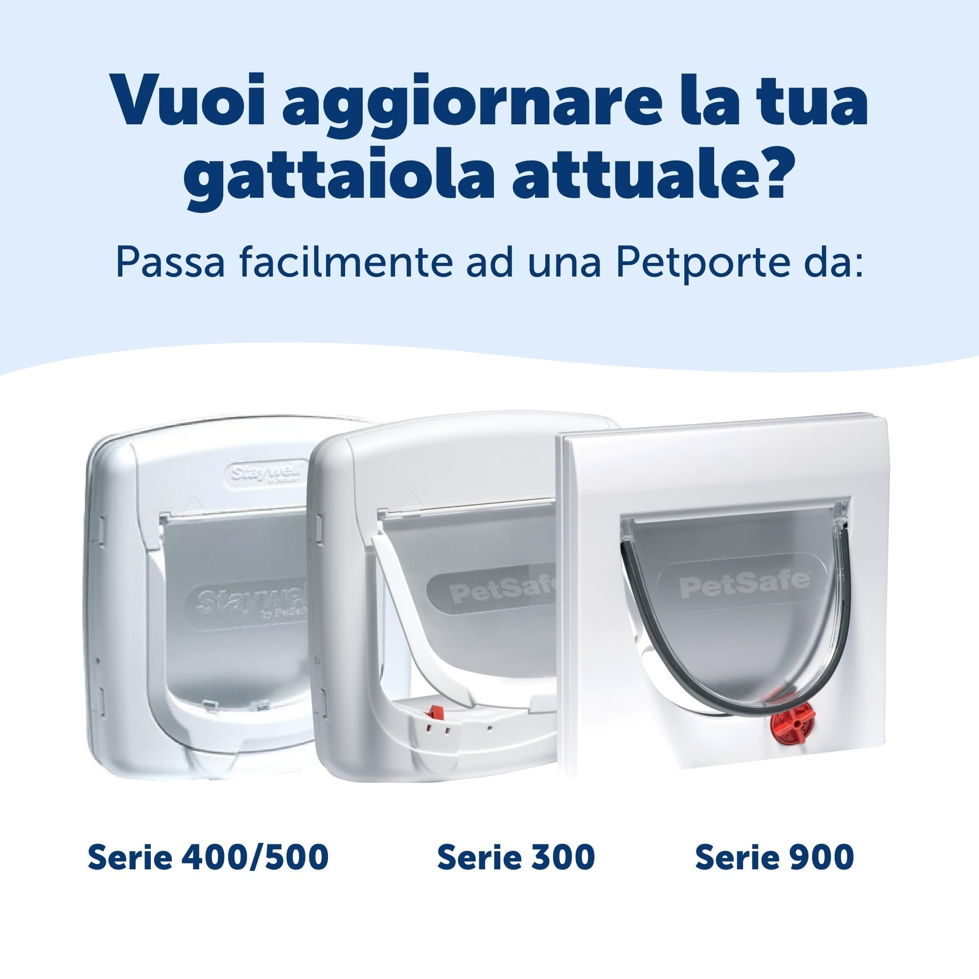 PetSafe Petporte Smart Flap - Gattaiola con Microchip per Gatti, Porticina per Gatti Entrata Uscita, Chiave è il Microchip del tuo Gatto - Bianco