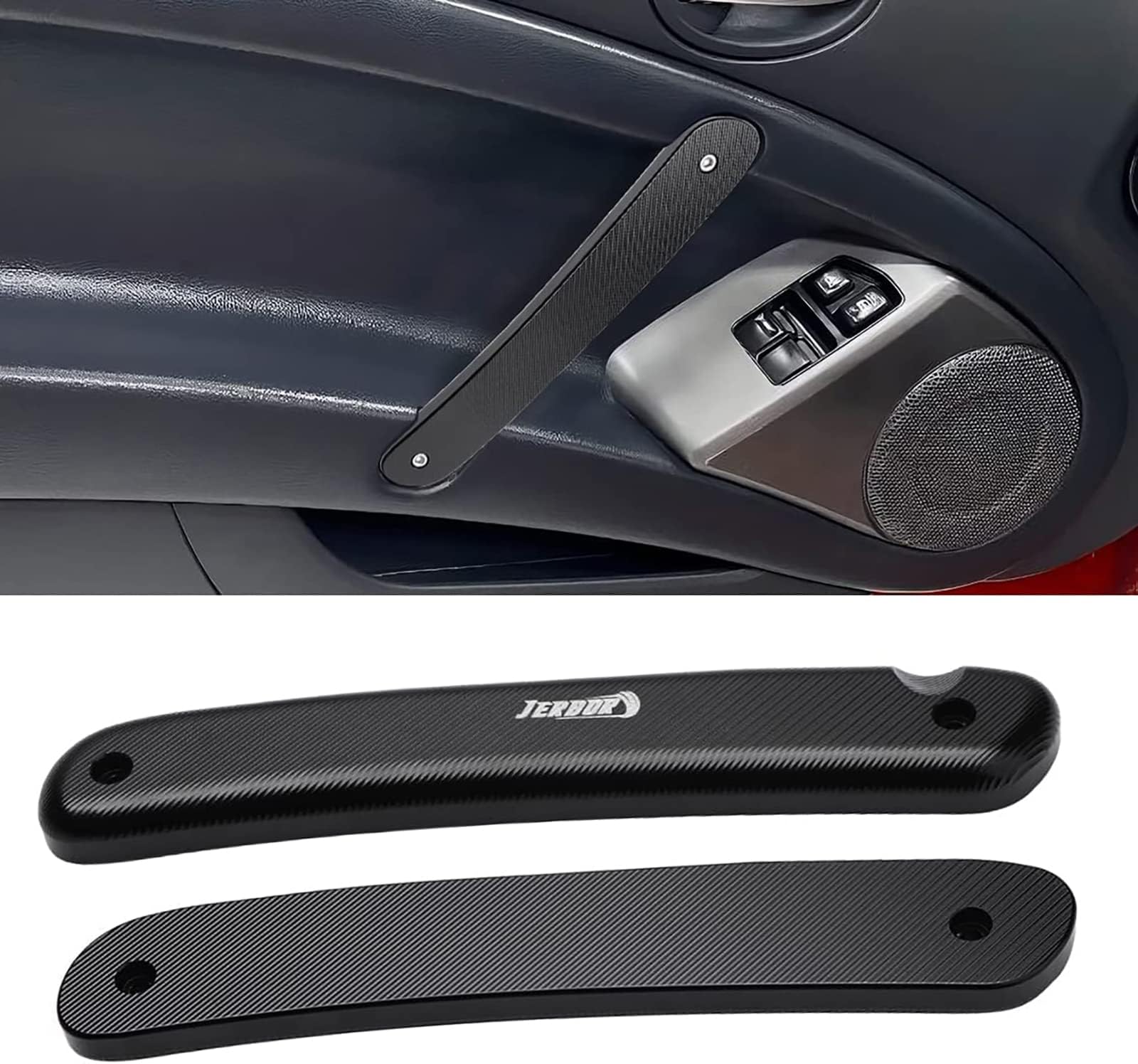 Jerbor 2Pcs Aluminium Car Interior Door Pull Handle for Mitsubishi Eclipse & Spyder 2006-2012