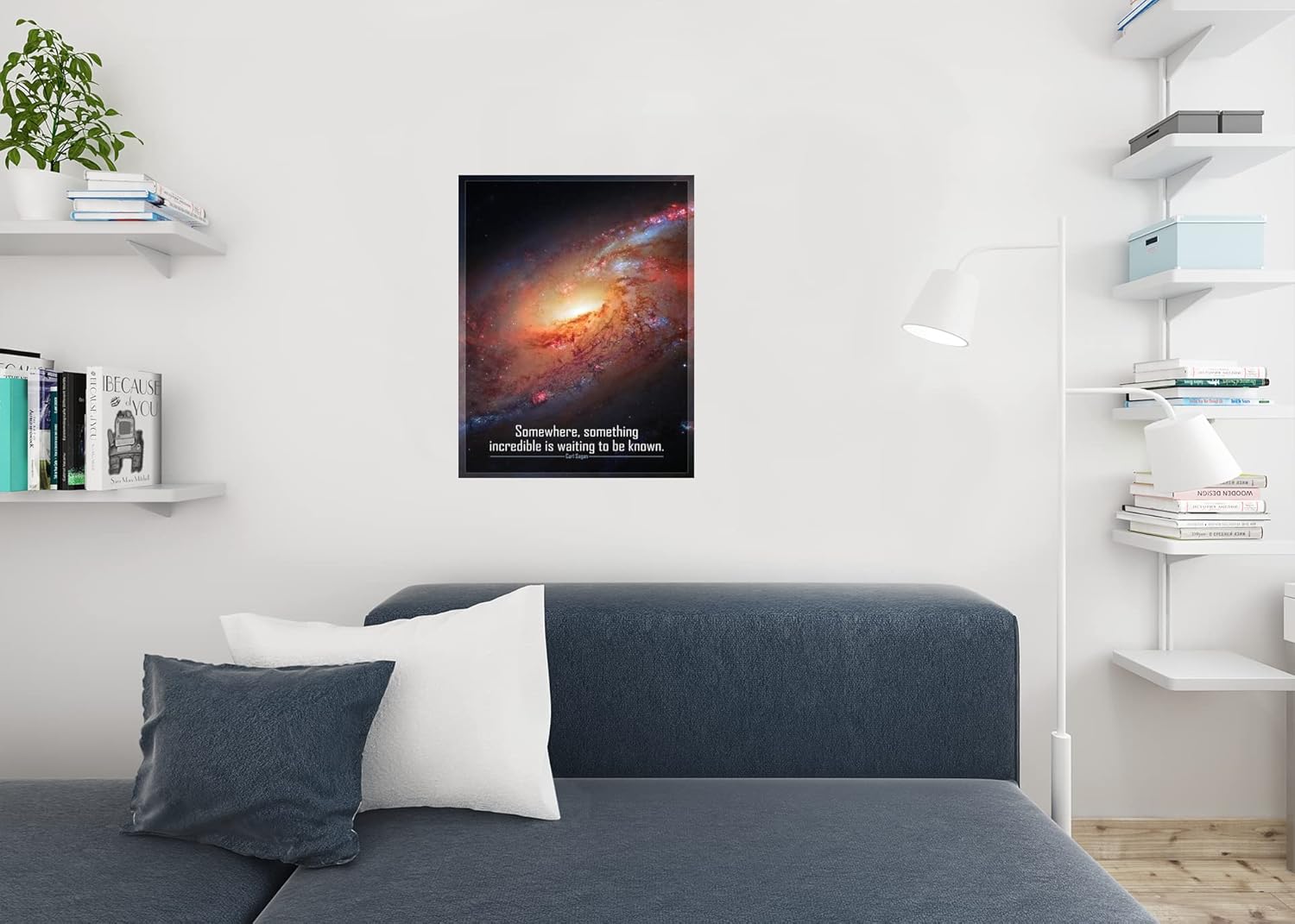 Laminated Carl Sagan Poster Somewhere Something Incredible is Waiting To Be Known Science Outer Space Posters Motivational Inspirational Quote Universe Hubble Poster Dry Erase Wall Art 24x36