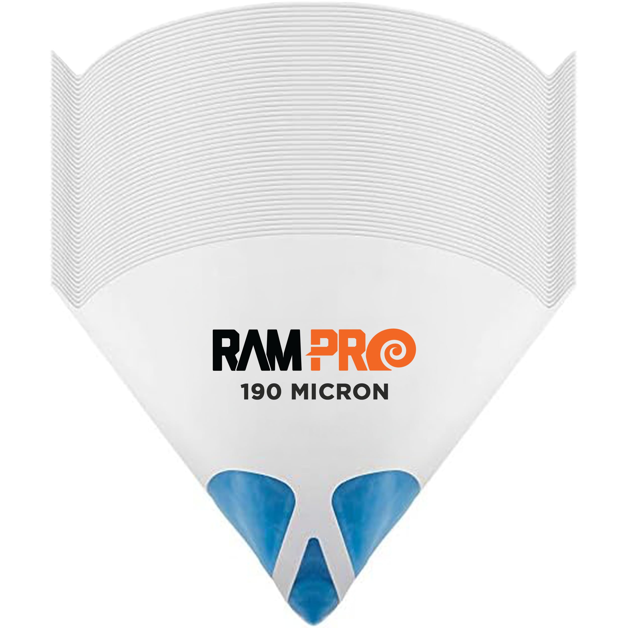 Paint Strainers - 190 Micron Paint Filter, (100 Pack) Ultra-Fine Paint Filter Strainer - Pure Blue Nylon Mesh - Premium Grade Paint Strainers Paper Cone - Great for All Painting Projects by Ram-Pro