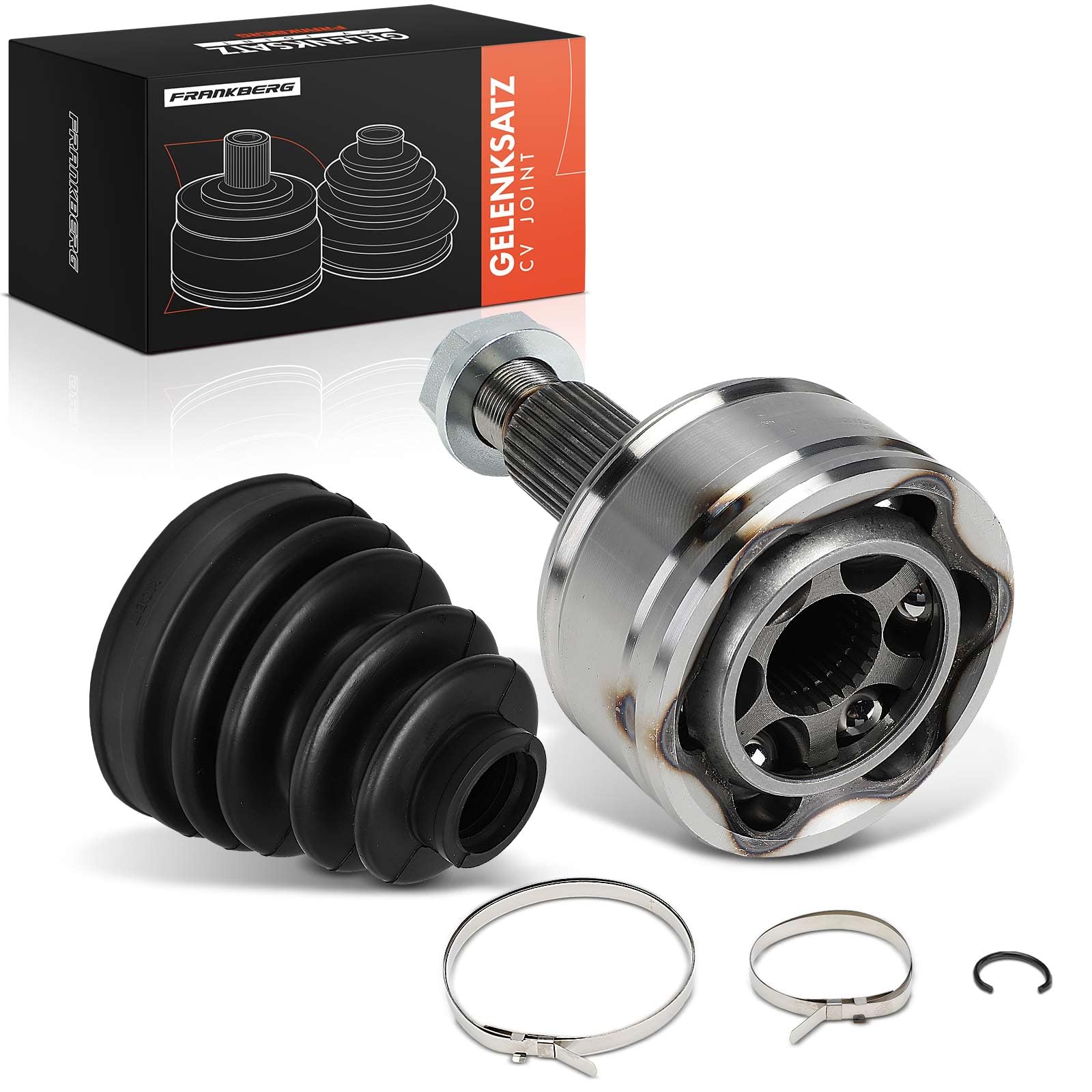 Frankberg Kit de junta homocinética del lado de la rueda delantera | Compatible con: Empresa conjunta de autobuses Master III, Autobús NV400 X62 X62B, Caja Movano B X62