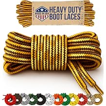 Honey Badger Boot Laces, USA Made Indestructible Shoelaces, Round Heavy Duty Bootlaces for Work & Hiking
