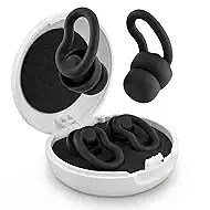 Ear Plugs for Sleeping, 2 Pairs Reusable Ear Plugs for Side Sleepers, 6 Sizes Silicone Ear Tips (Single & Dual Layer) 30dB Noise Reduction for Snoring, Travel & Focus