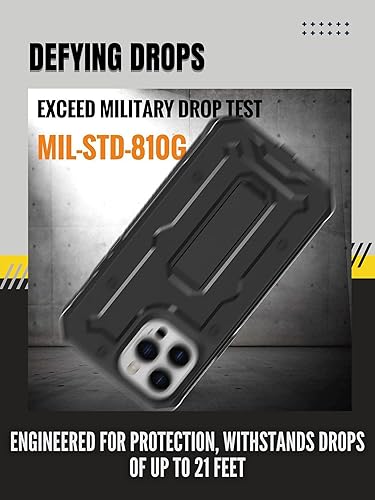 Miniatura 6 de CaseBorne Funda compatible con iPhone 13 Pro, a prueba de caídas de hasta 21 pies, funda resistente de grado militar con protector de pantalla y