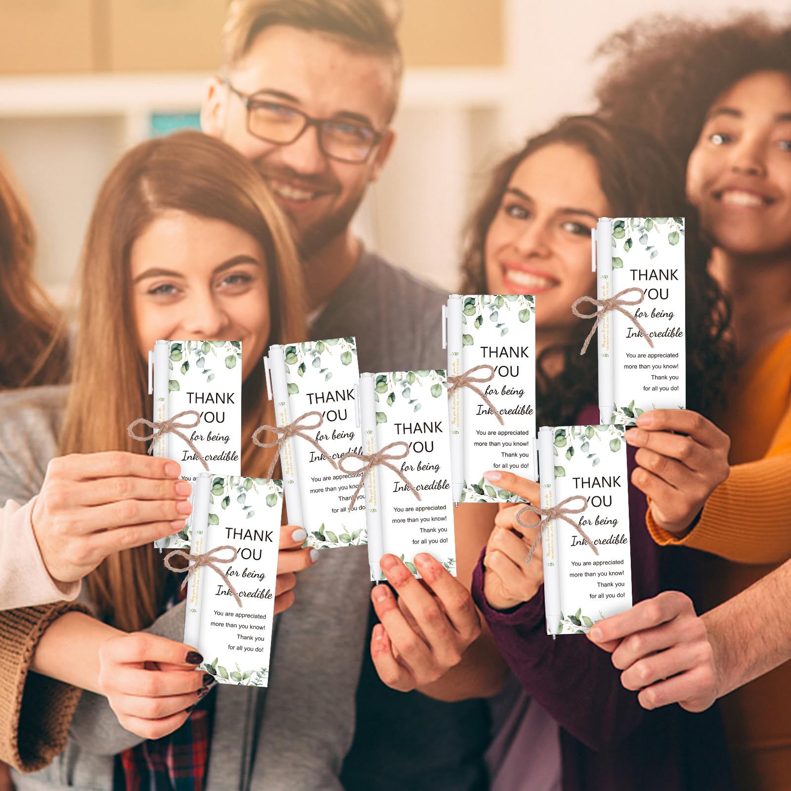 WWmily 20 Sets Employee Appreciation Gifts Bulk Includes Inspirational Ballpoint Pens Thank You Cards with Twine May You Be Proud Encouraging Pen for Colleagues Coworker Teacher Volunteer - Image 2