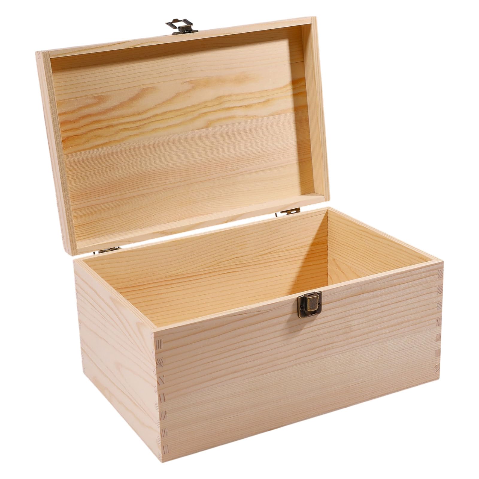 Grande boîte en bois blanche pour protéger vos souvenirs de la poussière