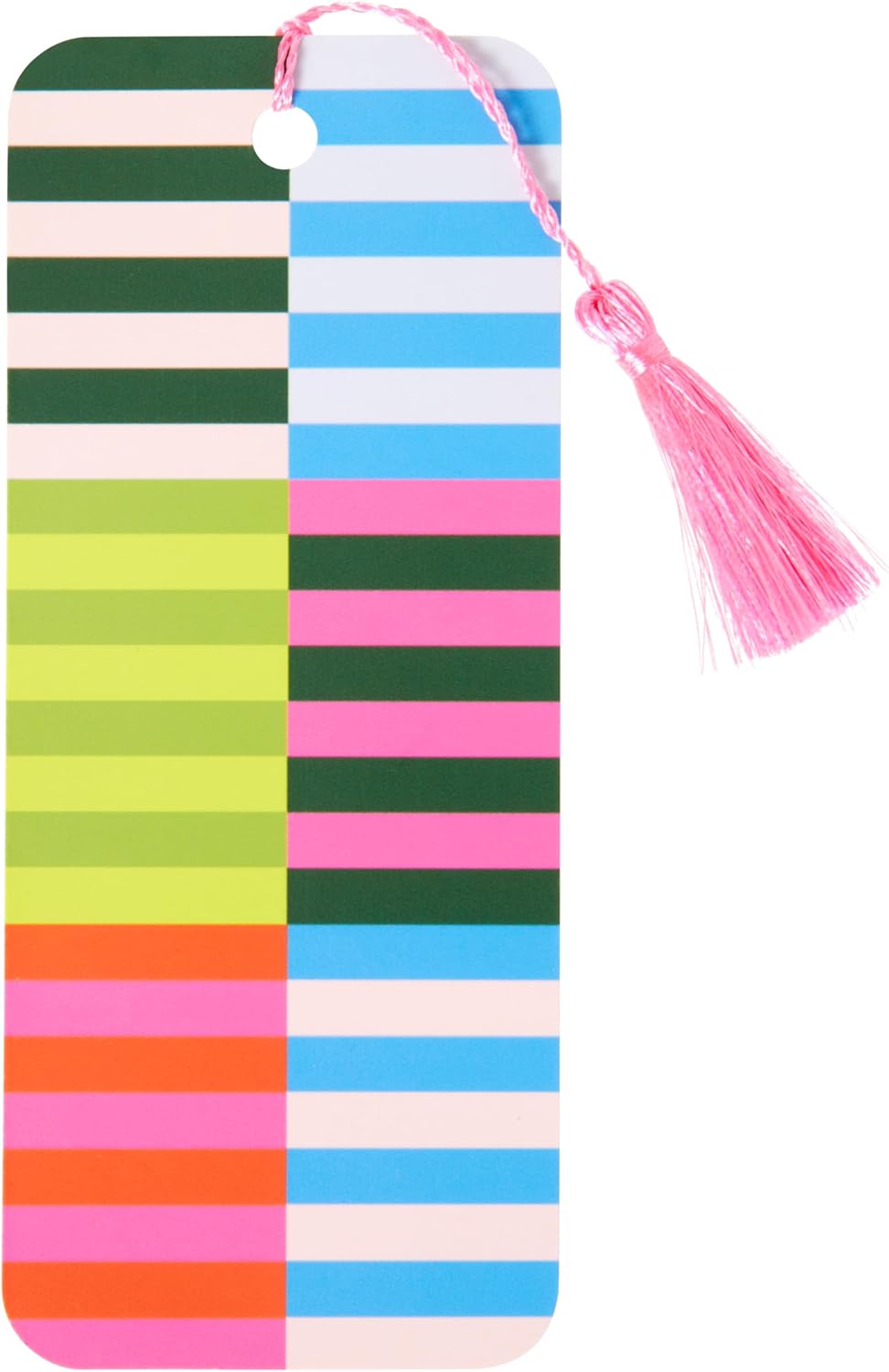 C.R. Gibson CBMP-25648 Bold Stripe Bookmark with Tassel, 2.5" W x 6" L, Multicolor