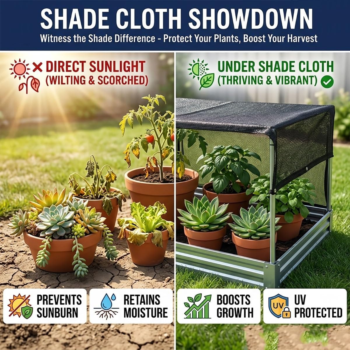 Sun e 90% czarna plandeka siatkowa z przelotkami, do ogrodu, oddychająca tkanina siatkowa do ochrony roślin szklarniowych, osłona przedniej szyby (8 x 14 m)