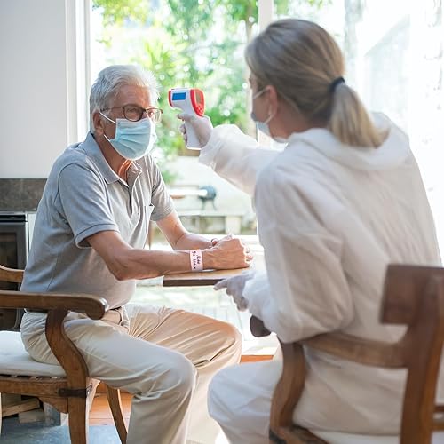 Miniatura 6 de 100 pulseras de vinilo para identificación de hospital, pulsera médica ajustable impermeable, pulsera desechable para hospital (naranja)