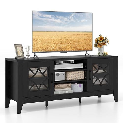 Tangkula Farmhouse TV Stand for TVs Up to 65-in, Classic