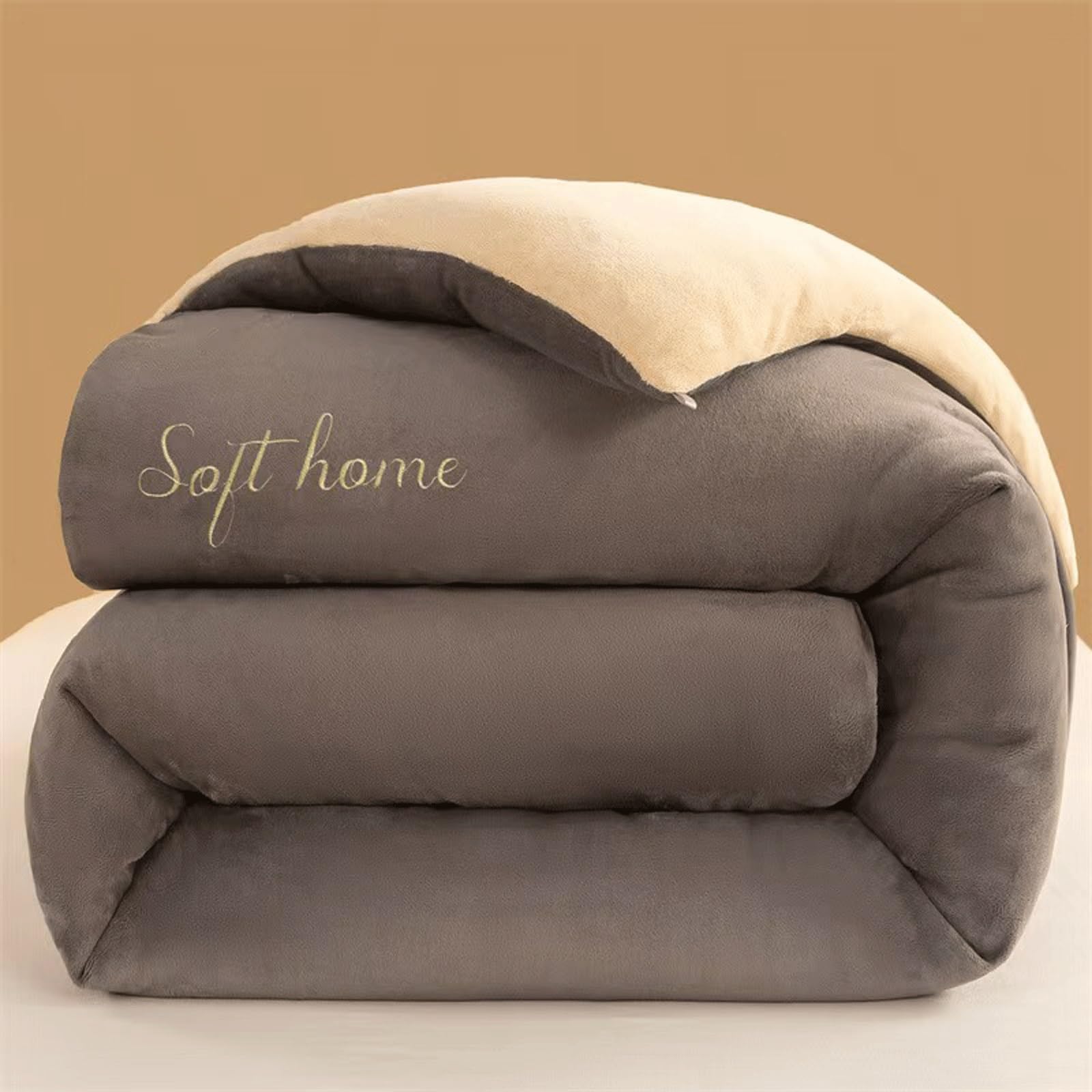 Thickened Super Soft Winter Quilt，Breathable Warmth Fluffy Plush Blanket，Double Winter Quilt，for Cold Weather(Color3,180x220cm(4KG))