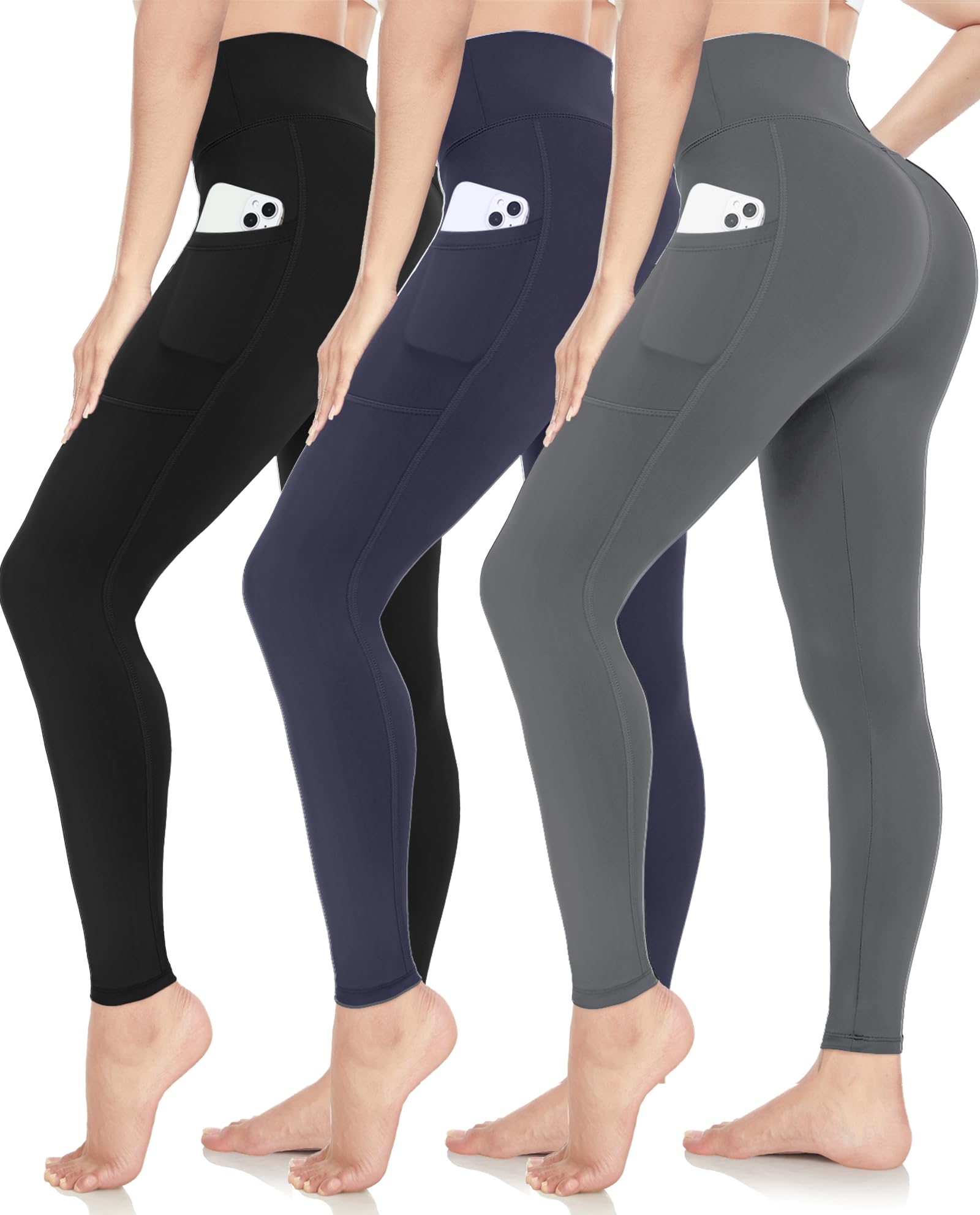ACTINPUT Leggings Damen High Waist Leggins Blickdicht Sportleggings Lang Elastische Yogahose Laufhose Für Sport Gym Yoga