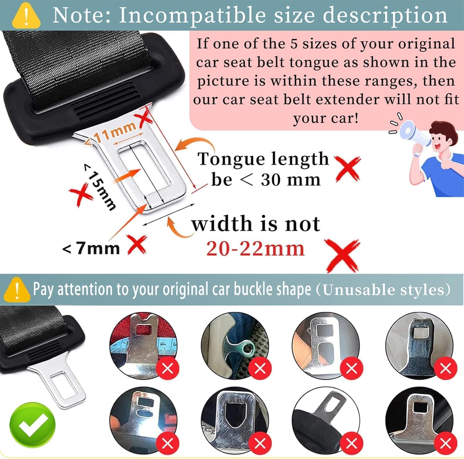 2pc Car Seat Belt Pads — view 7