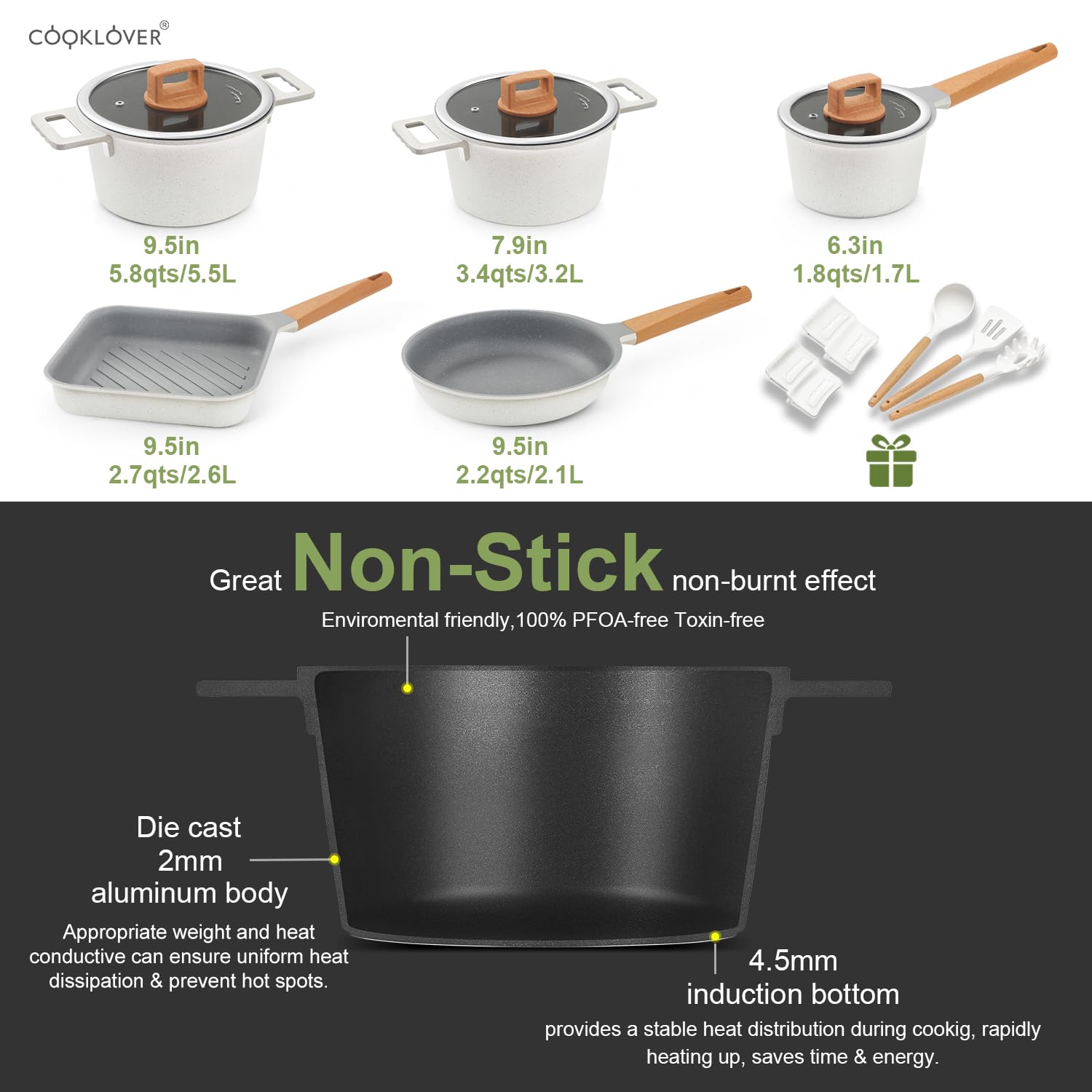 Batterie De Cuisine 3 Pièces En Aluminium Forgé à Induction Tormes San Ignacio 6941849622494