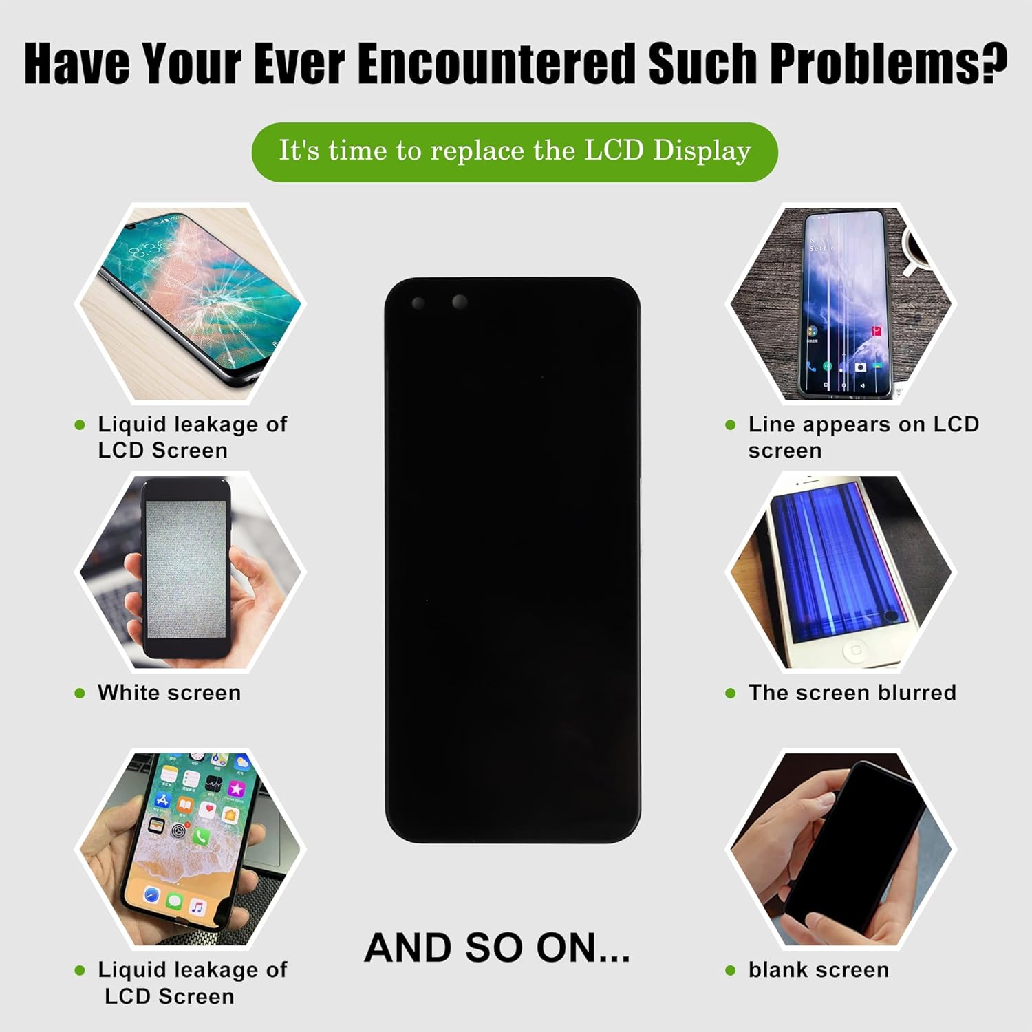 TFT LCD Display Compatible with Huawei P40 pro (Black without Frame) Replacement Parts with Free Tools