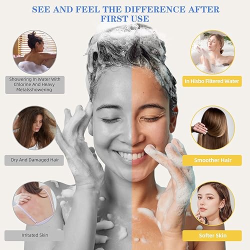 Miniatura 5 de Filtro de cabezal de ducha de 36 etapas con vitamina C E para agua dura, 3 cartuchos reemplazables, filtro de agua de alto rendimiento para eliminar