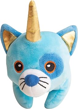 Snugarooz Cute Kit Caticorn Plush Dog Toy with Repair Patch Blue Soft, Durable and Squeaky Toy for Dogs Made from Recycled Materials Ideal for Medium Dogs