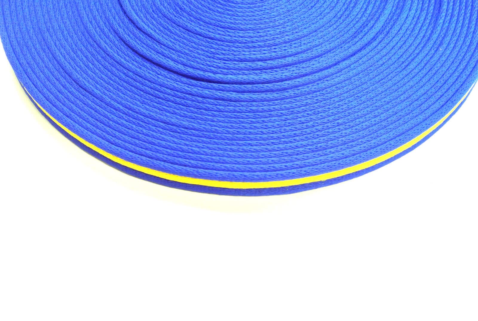 20mm Polyester Air Webbing Heavy Duty Strap For Backpacks Handles Bags Straps Dog Leads Collars (5 Metres, Royal Blue/Yellow) โ image 1
