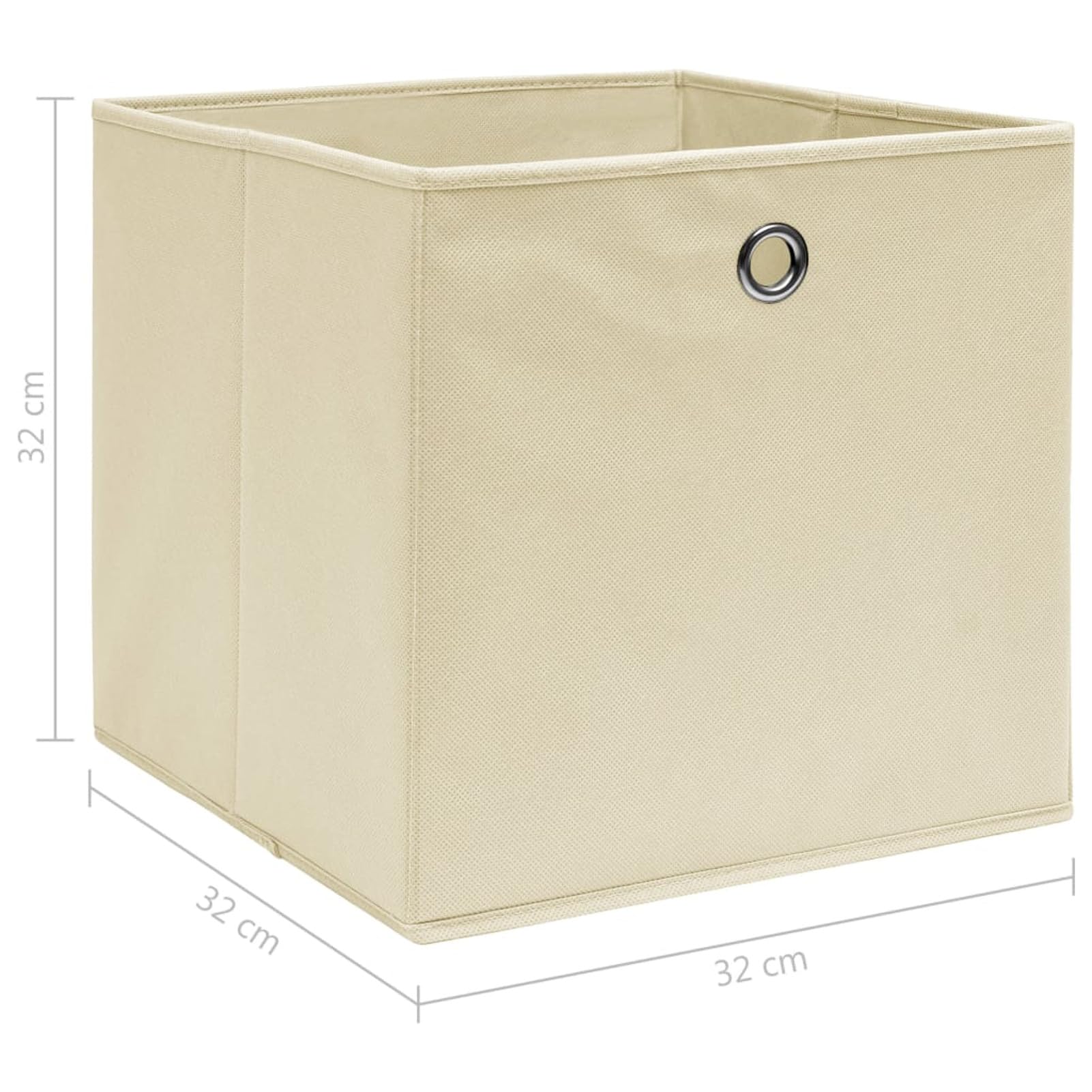 ZEYUAN Aufbewahrungsboxen 10 STK Spielzeugkiste, Aufbewahrungskiste, Kleideraufbewahrung, Kleideraufbewahrung & Organisation, Creme 32x32x32 cm Stoff