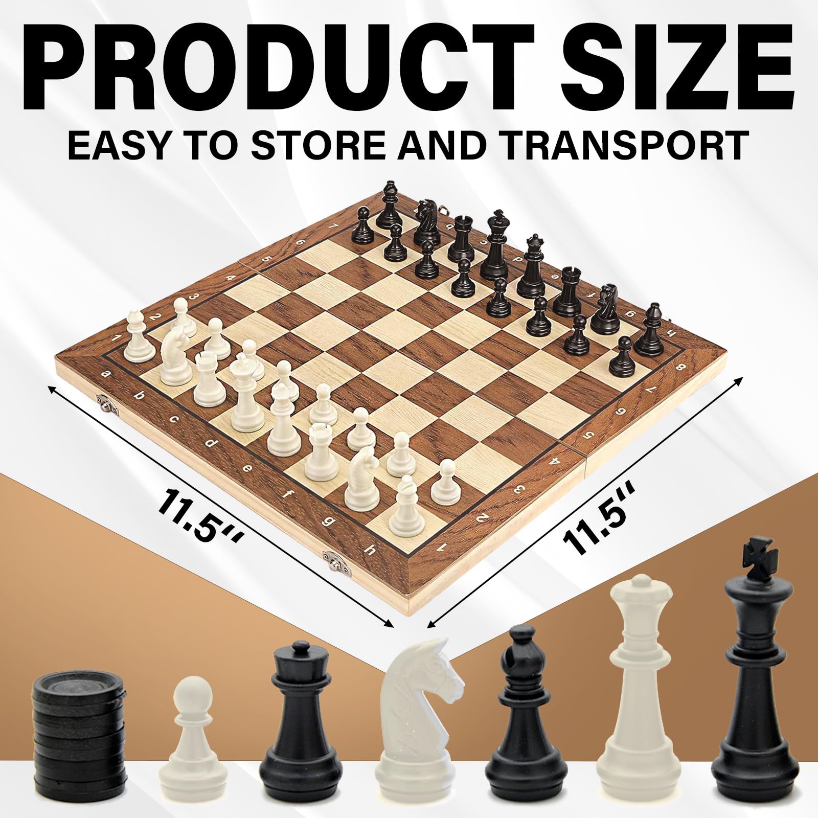 Tablero De Ajedrez Magnético Plegable 13x13 Cm – Juego Portátil De Viaje Con Piezas Con Imán, Ideal Para Niños Y Adultos