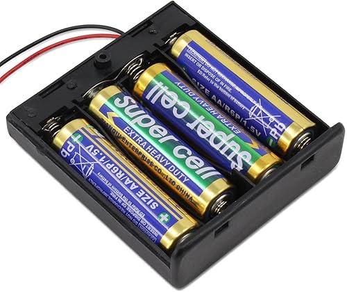 Miniatura 3 de abcGoodefg Paquete de 4 cajas de 4 x 1,5 V AA con interruptor de encendidoapagado y cubierta de cable de cables