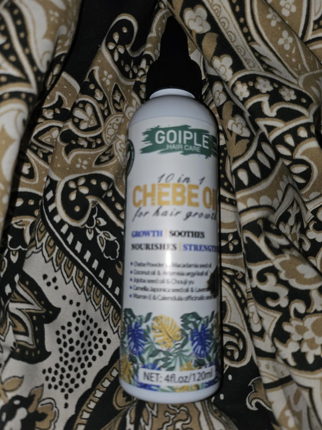 WOZUTUNT 4 FL OZ Natural Chebe Hair Oil for Hair Growth, Moisturizer for Scalp, for All Hair Types