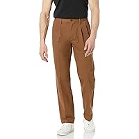 Amazon Essentials Pantaloni chino plissettati dal taglio classico e resistenti alle