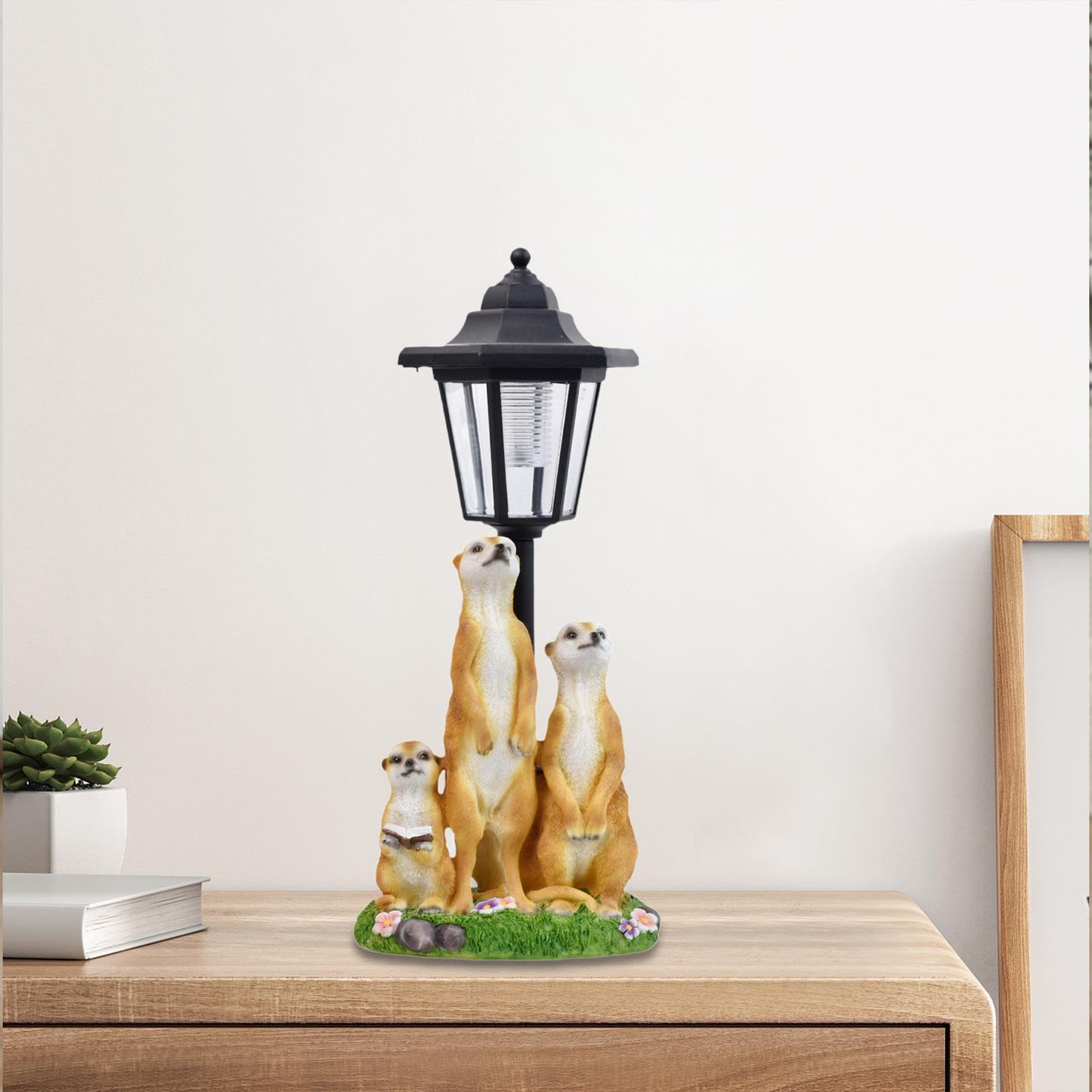 predolo Estatua de de Jardín con Luz Solar Decorativa para Patio Y Césped.