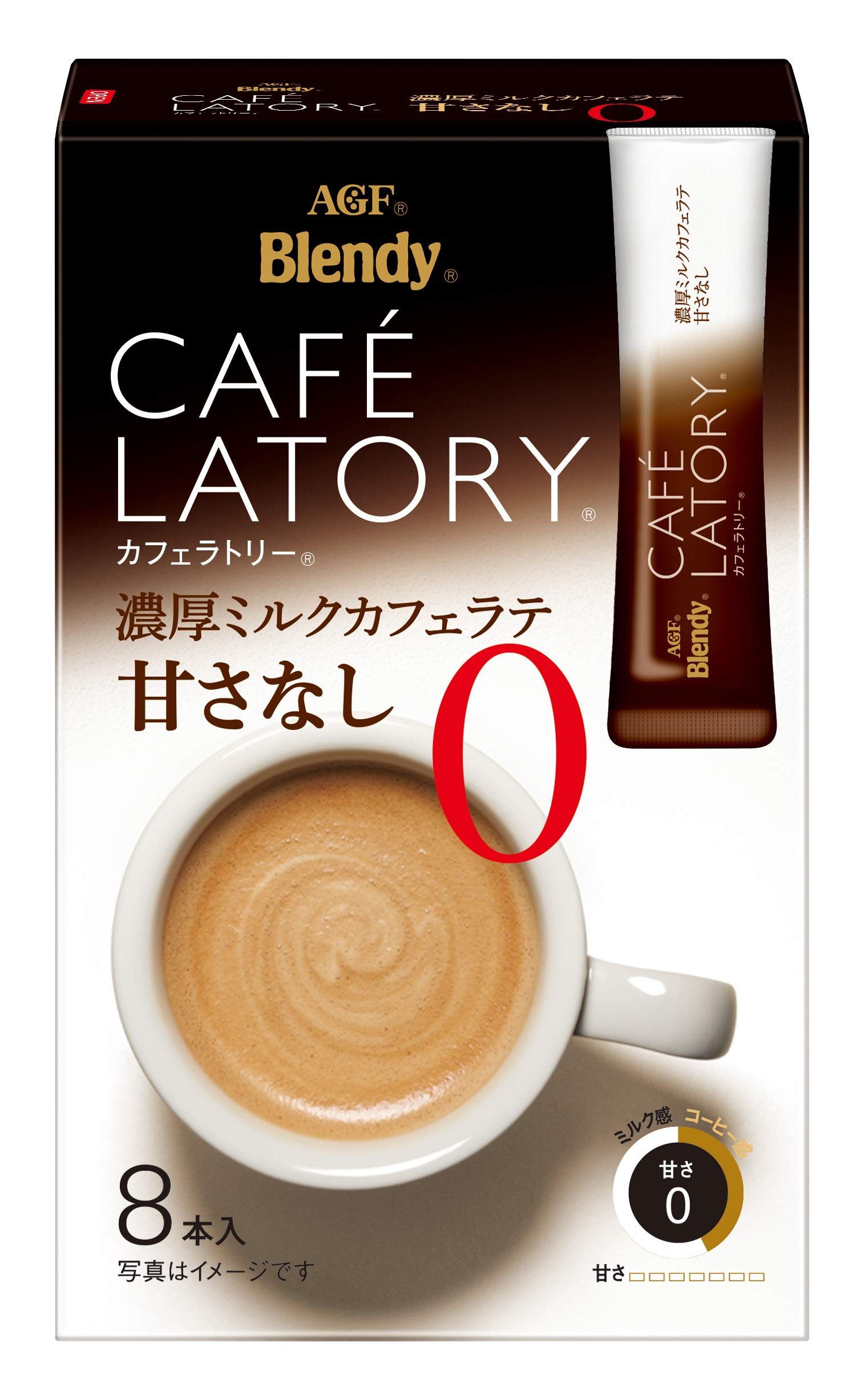 AGFBlendy Kafera Tree Stick Thick Milk Latte Non-Sweet 8 × 6 Boxes