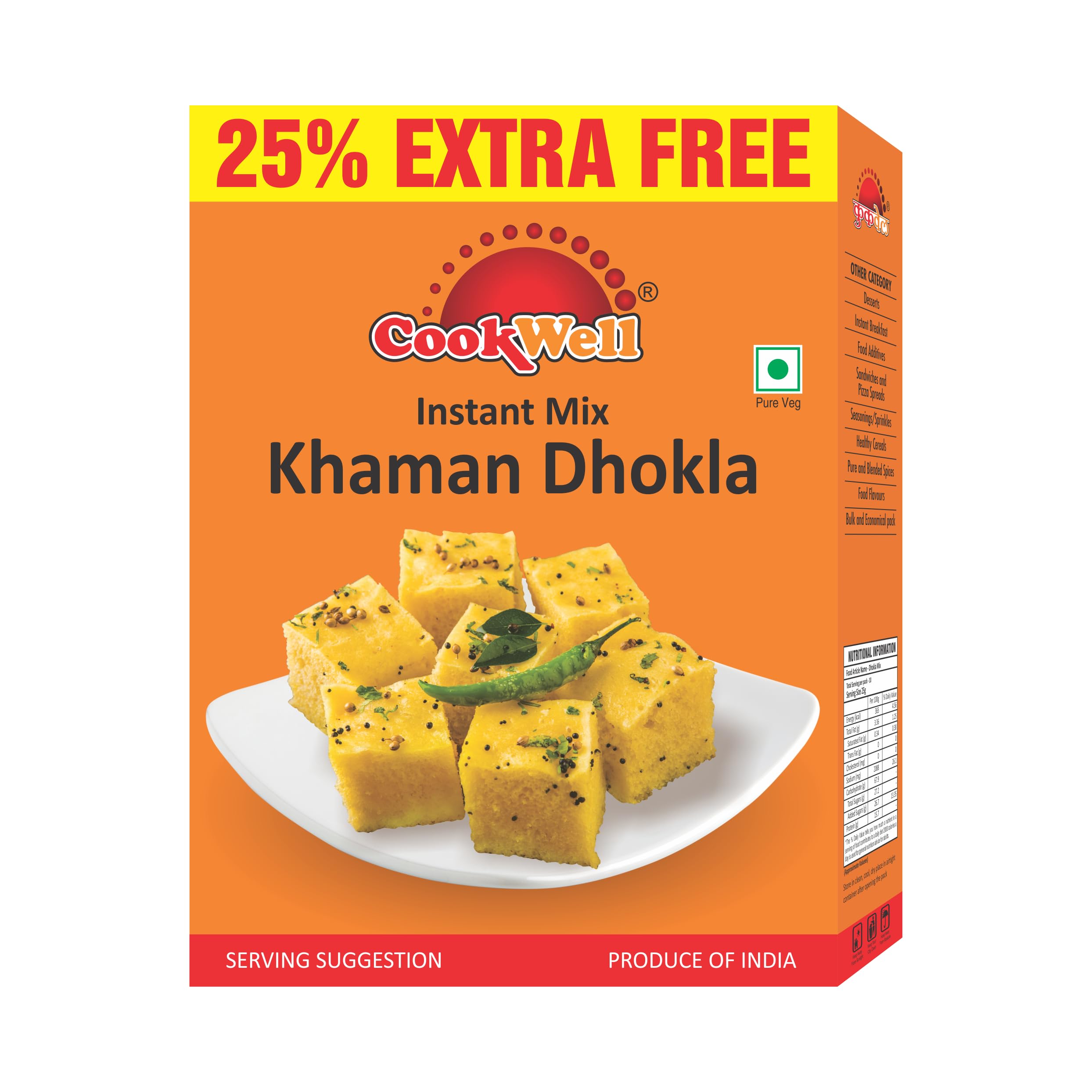 Cookwell Combo of Breakfast Mixes | Rice Idli Mix 250g × 1, Khaman Dhokla 250g × 1, Dosa Uttappa 250g × 1 | Convenient and Delicious Meal Option | Traditional Indian Breakfast Premix 1
