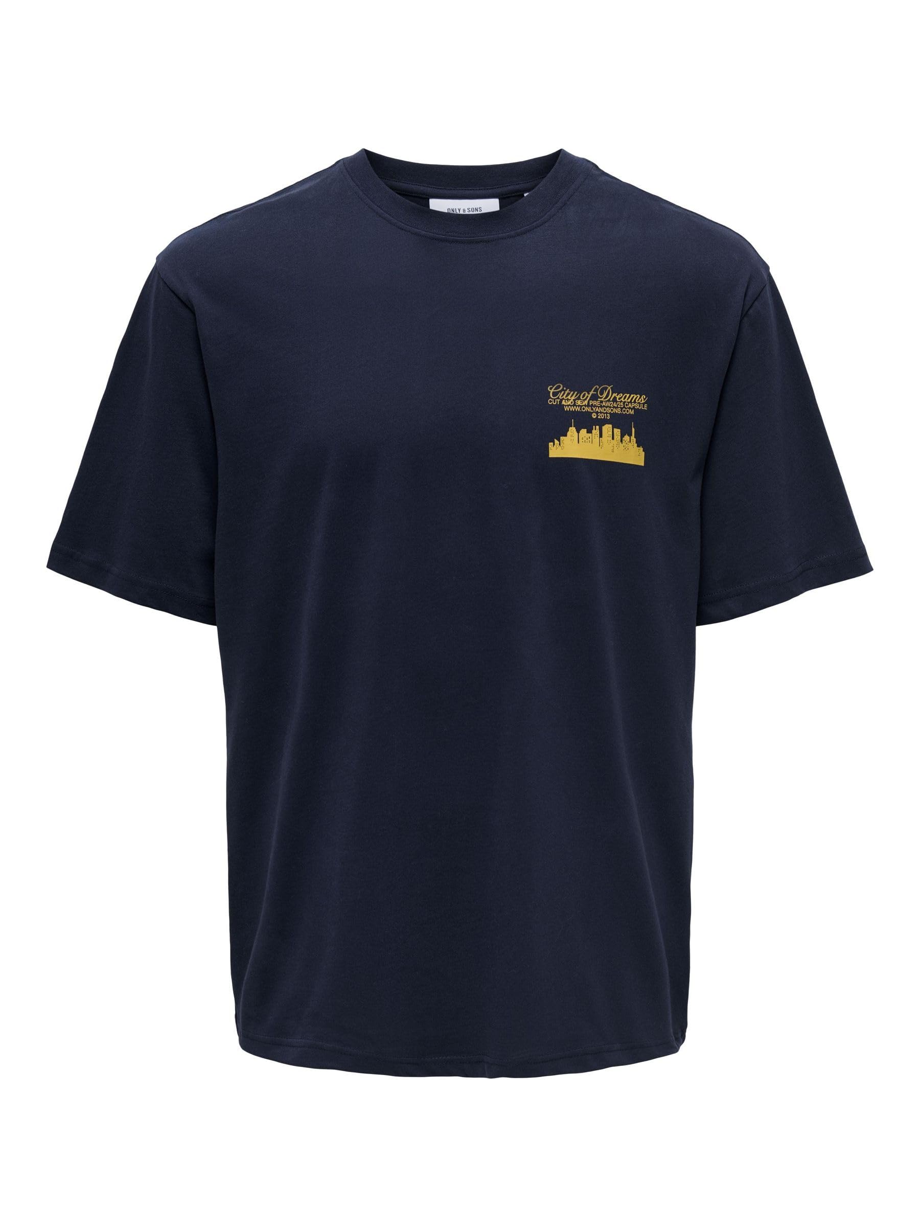 ONLY & SONS Male T-Shirt Loose Cut Crew Neck T-Shirt