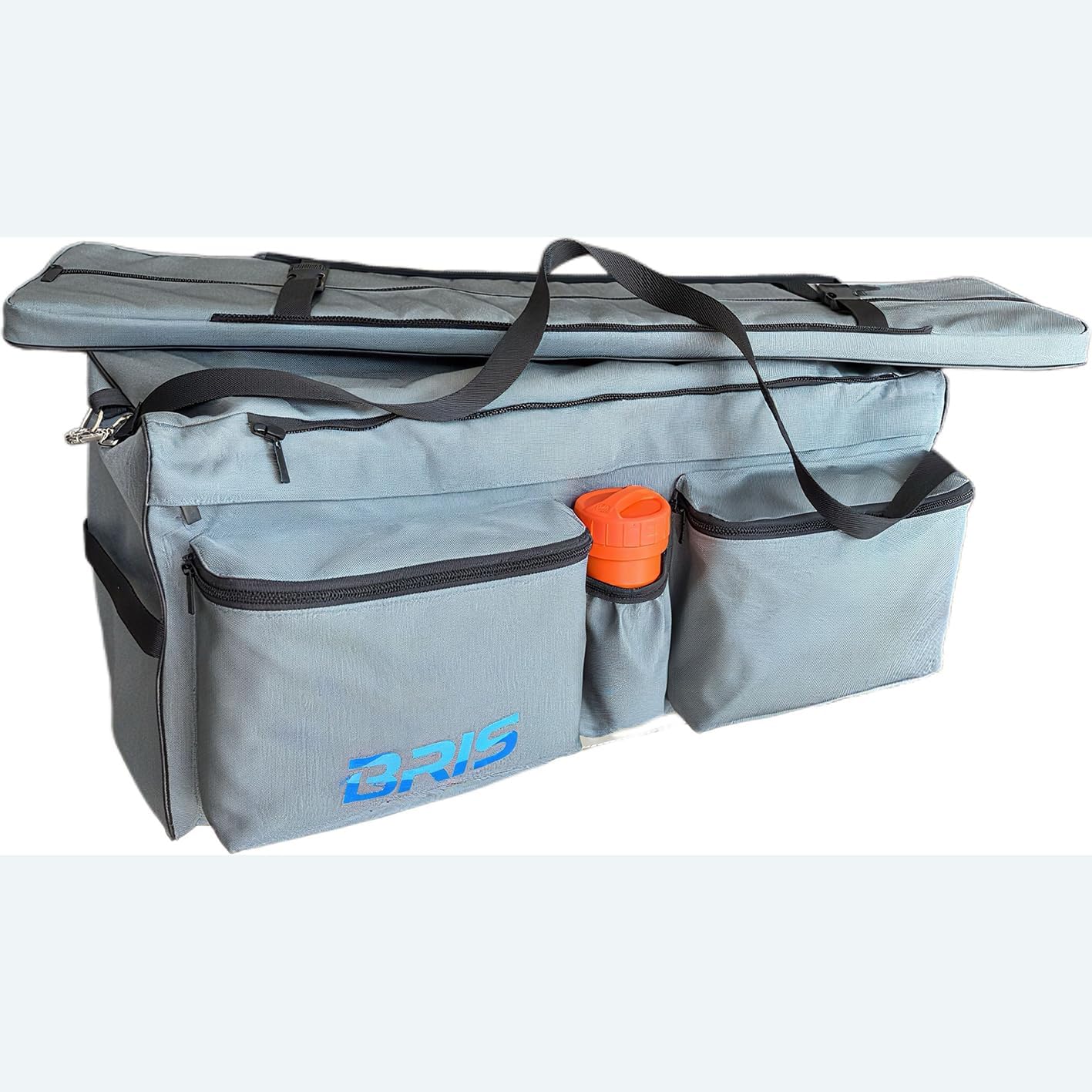 BRIS Inflatable Boat Bench Seat Cushion with Detachable Seat Bag (Gray, XS)