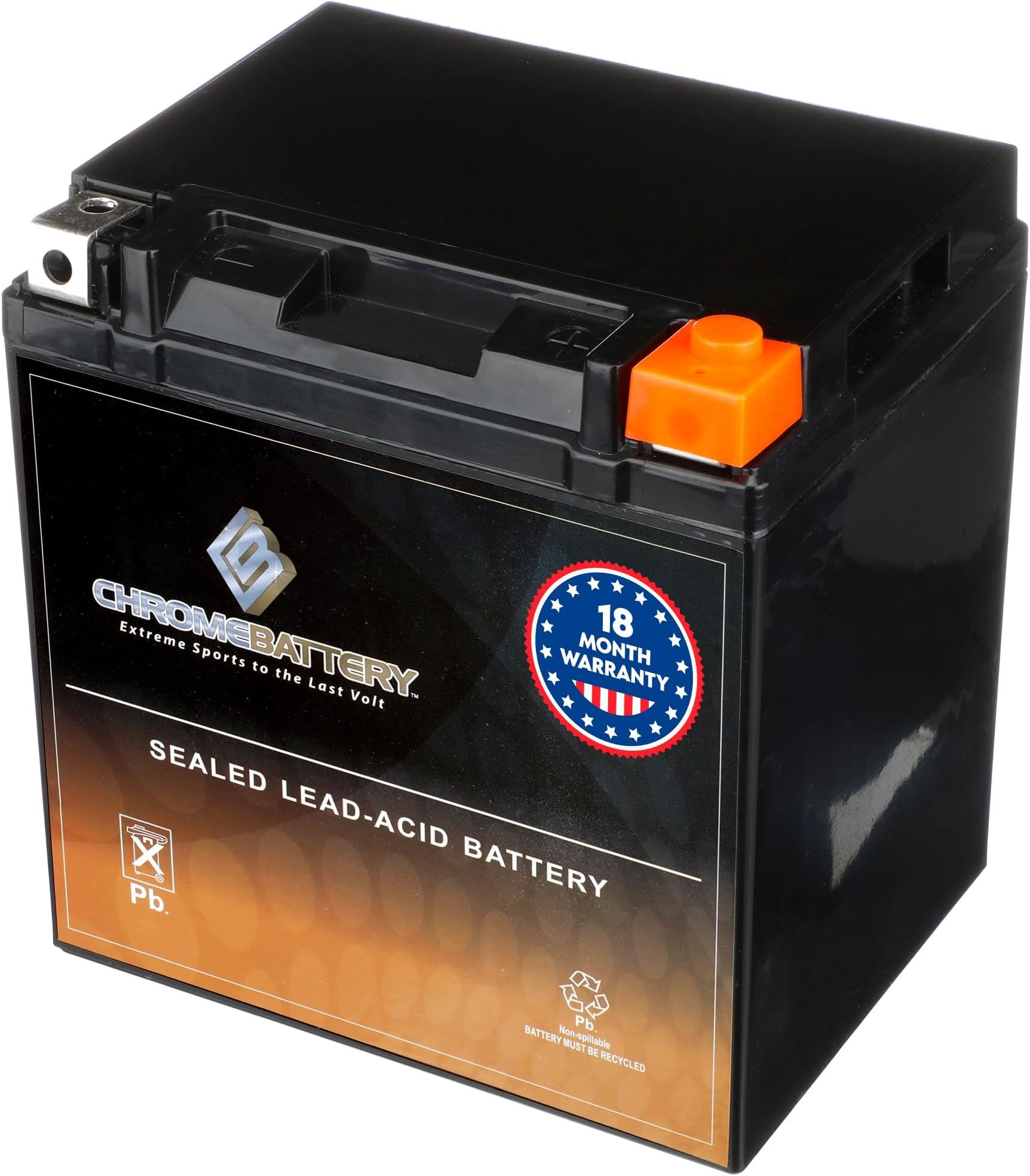 YTX30L-BS 12V 385 CCA AGM – Maintenance-Free 30Ah Battery for Harley, ATV, UTV, Snowmobile, Jet Ski – T3 Nut & Bolt Terminal – Fits Harley Touring, Polaris Sportsman 850