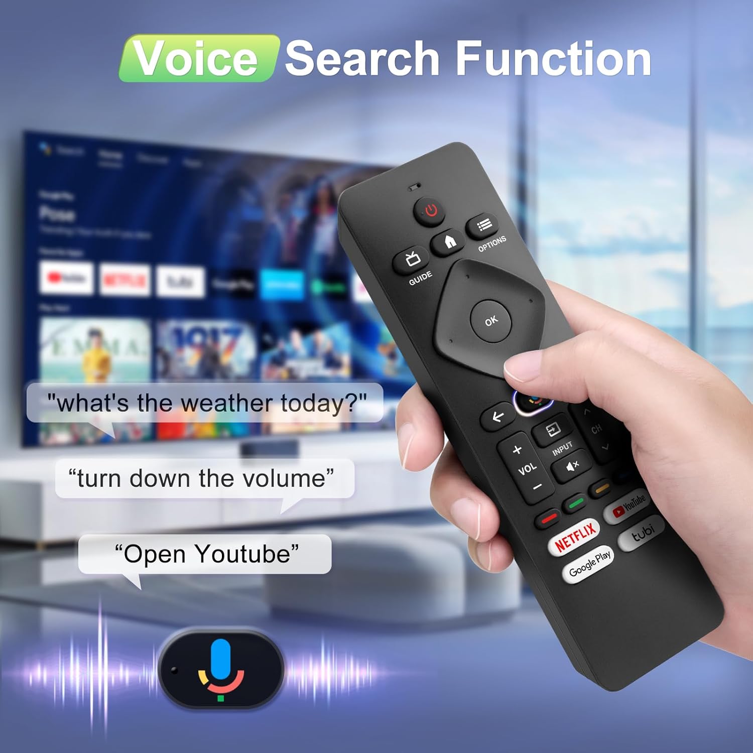 Voice search function demonstration