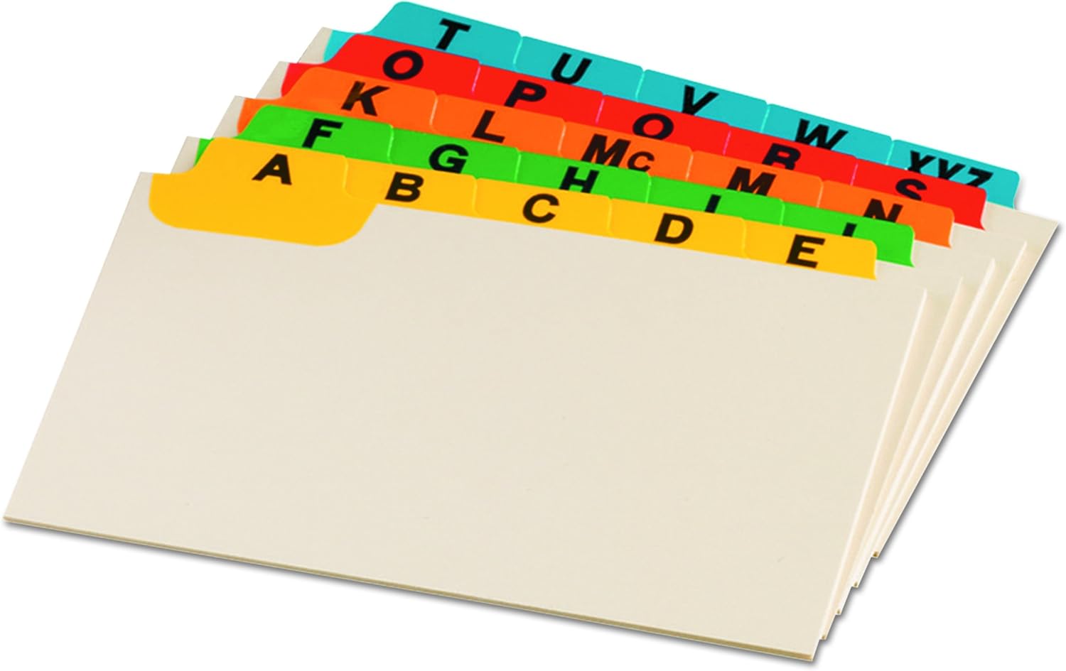 Oxford Index Card Guides with Laminated Tabs, Alphabetical