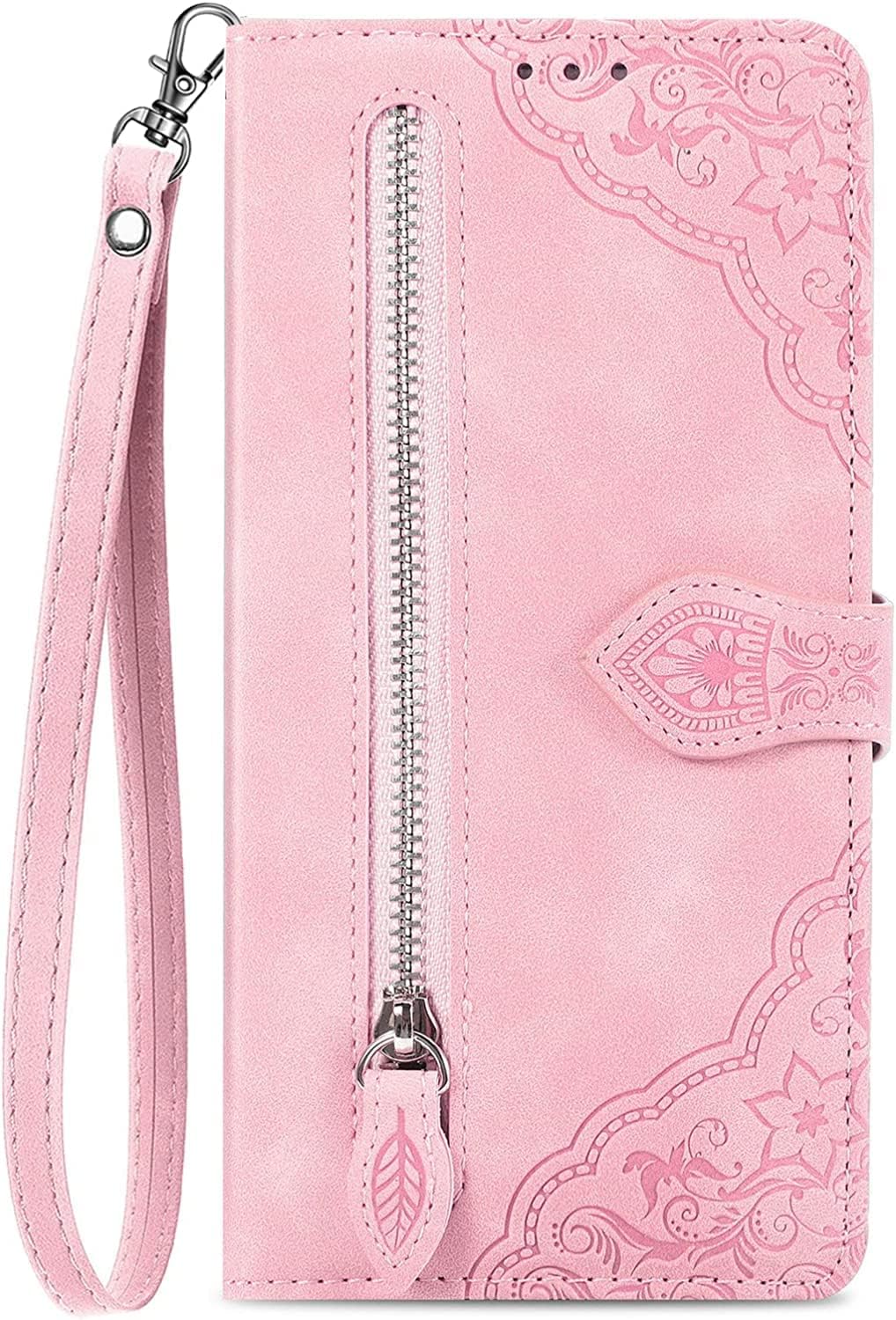 Case for iPhone 14/14 Plus/14 Pro/14 Pro Max, Premium PU Leather Ultra Slim Flip Wallet, with Card Slots Holder Magnetic Protective Mobile Phone Case (Color : Pink, Size : 14 Pro Max 6.7")