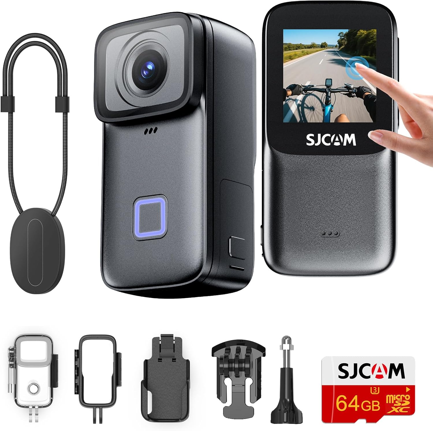 SJCAM C200PRO Magnetic Combo,4K POV Pocket Action Camera,170° FOV Video, 6-Axis Stabilization,Mini Body Camera,30M Waterproof,Wearable cam for Travel Sport,for Vlogging,Helmet Mount,Black