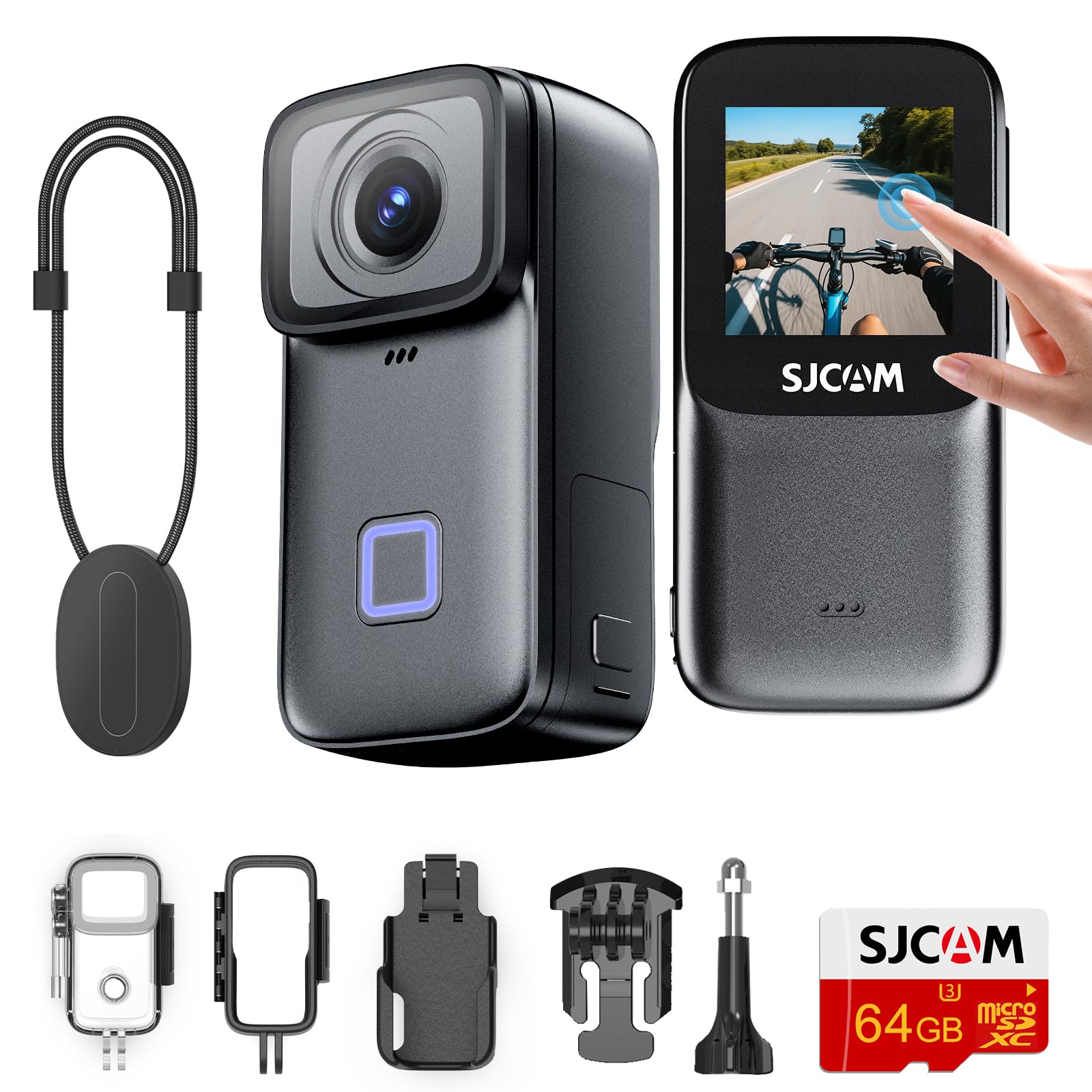 SJCAM C200Pro 4K Body Pocket Cam, Tiny Action Camera, Stabilized, Waterproof, Wearable, Mini Portable POV, Built-in Spkr & Mic for Vlogging, Helmet & Chest Mountable, Black-image-33