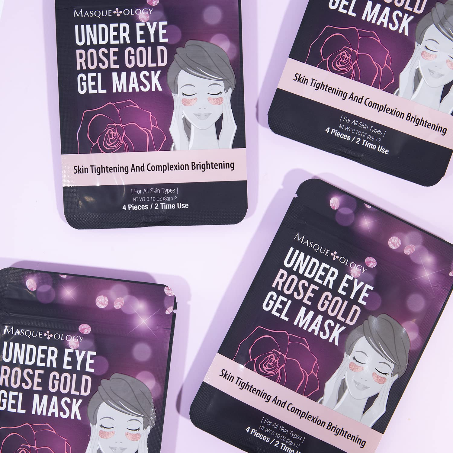Masqueology - Under Eye Wild Rose Gold Hydro-Gel Mask | Collagen Under Eye Skincare Treatment (1 Pack) : Beauty & Personal Care